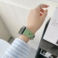 thumbnail image 2 of Allytechgroup Watch Band Compatible with Apple Watch Band 41mm 40mm 38mm iWatch Series 9/8/SE/7/6/5/4/3/2/1, Braid Stylish Design Wrist Band for Women, Green, 2 of 7