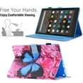 thumbnail image 3 of Case for All-New Amazon Kindle Fire 7 Tablet 12th Generation (2022 Release),PU Leather Card Slots Case Multi-Angle Viewing Smart Folio Stand Wallet Protective Case with Auto Wake/Sleep,Blue Butterfly, 3 of 6