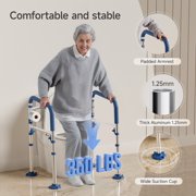 Loyoda Toilet Safety Rails, Bathroom Toilet Safety Frame for Seniors and Disabled, Supports up to 350Lb