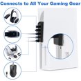 thumbnail image 2 of 7 in 1 PS5 Accessories Kit with 4 Ports USB Hub, Dual Controller Charging Station, Anti-Slip Silicone Cover Skin for PS5 Controller with Thumb Grip Caps, Gaming Headset and Hanger, 2 of 5