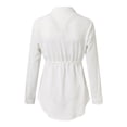 thumbnail image 4 of Lispipm Maternity Blouse for Women Belted Button Down Shirts Long Sleeve Spring Casual Pregnancy Tops for Ladies Work L White, 4 of 6