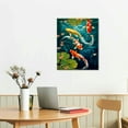 thumbnail image 2 of JEUXUS Wall Art Picture HD Print Chinese Abstract Nine Koi Fish Landscape On Canvas Poster Modern Decor, 2 of 4