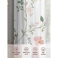 thumbnail image 6 of Watercolor Wildflowers Sheer Curtains 84 Inch Length 2 Panels Set, Spring Botanical Branches Floral Voile Window Treatment Rod Pocket Curtains Sheers Drapes for Bedroom/Living Room/Kitchen 52"x84"x2, 6 of 7