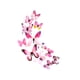 thumbnail image 2 of Wosthever Pegatinas de mariposas decoración del hogar sala de estar 3D simulación insecto hogar DIY calcomanía interior pared calcomanías rosa Decoración del hogar Rosado Wosthever HA062284-01B, 2 of 6