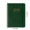 thumbnail image 3 of Green A5 Planner 2026 with Leather Cover, 18-Month Schedule Notebook from July 2025 to December 2026, 140 Page Coil Bound Journal for Planning and Note Taking, 3 of 7