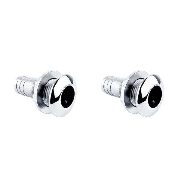 Scienceny Accesorio de válvula de pasacasco de acero inoxidable Salida de agua portátil pulida Barcos de pesca para interiores y exteriores Drenaje Type1 NO1 Scienceny CBP592248