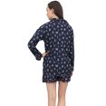 thumbnail image 3 of Bimba Women Button-Down Shirt With Elastic Waist Shorts 2 Pcs Night Wear Set - 24, 3 of 5