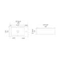 thumbnail image 2 of Pemberly Row 20" Small Rectangular Wall Mounted Ceramic Sink with Faucet Hole, 2 of 5