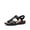 BLACK, variant on Women's Arch Support Sandals Comfortable T-Strap Thong Sandals with Adjustable Buckle Orthotic Casual Beach Walking Summer Flat Sandals