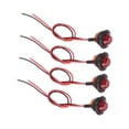 thumbnail image 1 of Luces de marcador redondas LED para remolque de camión 24V, de plástico, impermeables, rojas, 4 piezas, 1 of 7