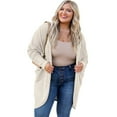 thumbnail image 2 of DHFJKG Women's Cardigan Plus Size Versatile Knitted Long Sleeve Loose Fit Mid Length Outerwear With Pockets For Casual Wear Cozy Coat, 2 of 5