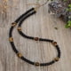 thumbnail image 2 of Collar retro clásico de moda para hombres y mujeres, negro mate, Ojo de Tigre natural, piedra de imagen de cianita, regalos de joyería, 2 of 4