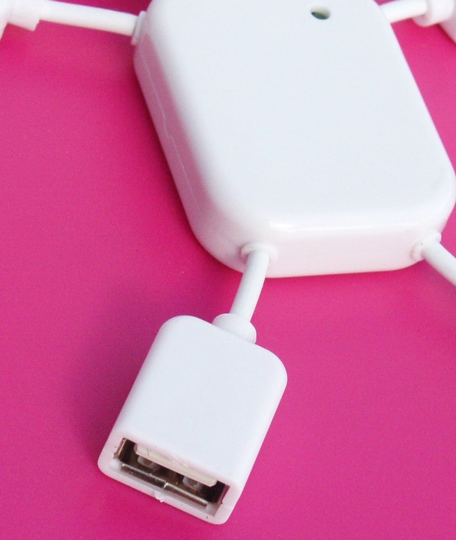 High Speed 4 Port USB 2.0 Multi Hub Splitter Expansion Desktop Laptop Hubman New