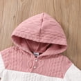 thumbnail image 4 of PatPat Toddler Girl Boy Long Sleeve Colorblock Hoodie Sweatshirt and Jogger Pants Set for Baby, Pink, Baby: 18-24 Months, 4 of 11