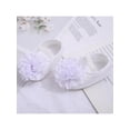 thumbnail image 6 of Spring Autumn Baby Girl Shallow Princess Shoes Newborn Flower Satin Shoes Soft Sole Toddler Infant Shoes 0-18M, 6 of 7