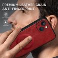 thumbnail image 6 of for iPhone 13 Premium PU Leather + TPU Back Case, Magsafe Anti-Scratch Lightweight Ultra Slim Shockproof Protective Anti-Fall Business Phone Case for iPhone 13, Winered, 6 of 9