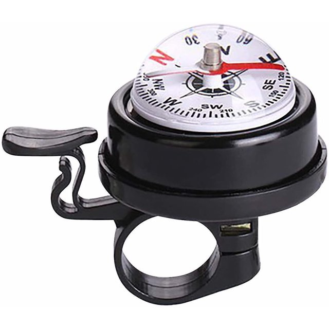 Timbre de bicicleta, timbre de bicicleta con brújula y sonido fuerte, nítido y claro, Compatible con Scooter, bicicleta de montaña