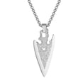 thumbnail image 5 of Rugged Arrowhead Pendant Simple Charm Stainless Steel Necklace, 5 of 5