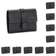 thumbnail image 1 of Qarigey Monedero de cuero para mujer, reemplazo Rectangular, triple pliegue, Color sólido, tarjetero elegante, compartimento para efectivo, Negro 10piezas, 1 of 6