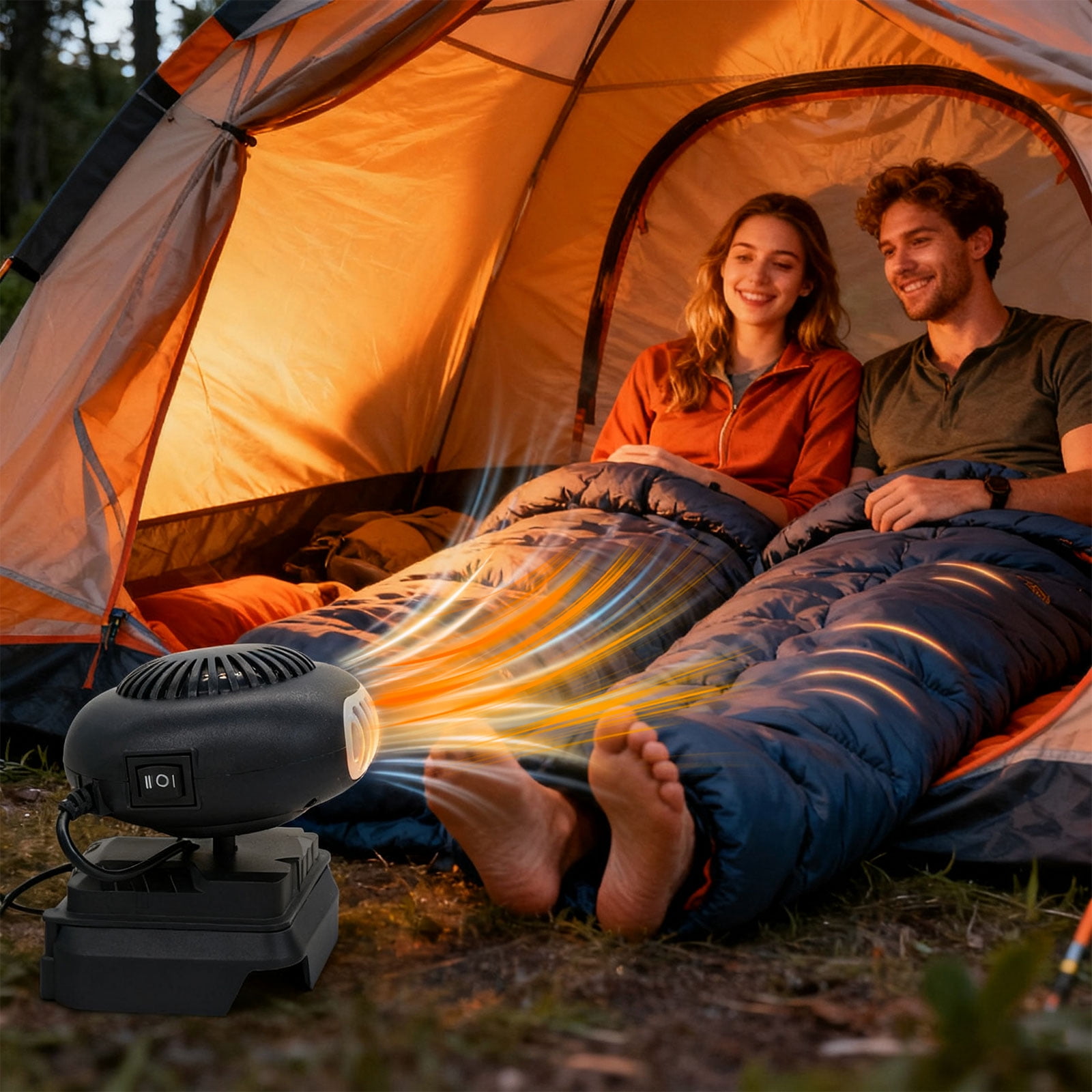 Lightweight Electric Space Stove Without with Heat, Low Noise, Overwarm for Dorm/Camping/Telecommute