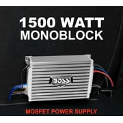 BOSS Audio Systems AR1500MK مكبر صوت السيارة ، 8 مجموعة أسلاك القياس - 1500 إخراج عالي ، 2 / 4 Ohm Stable ، Class AB ، Monoblock ، Mosfet Power Supply ، Remote Subwoofer Control ، Stereo