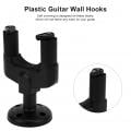 3Pcs Guitar Wall Hooks Plastic Black Universal Mounting Brackets Stands for Ukulele Bass