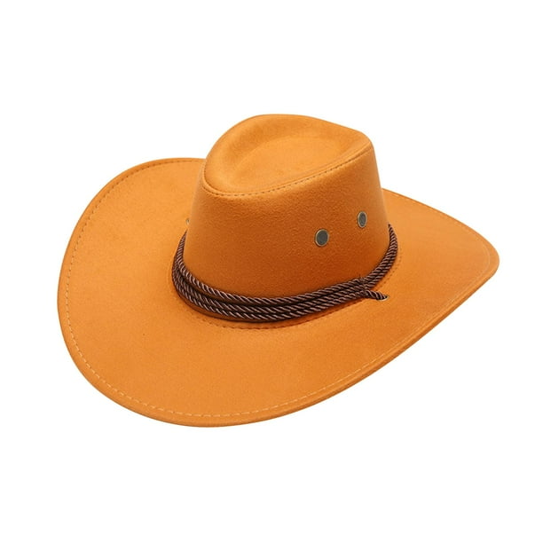 Sombrero perfecl de vaquero occidental con protección solar amarillo
