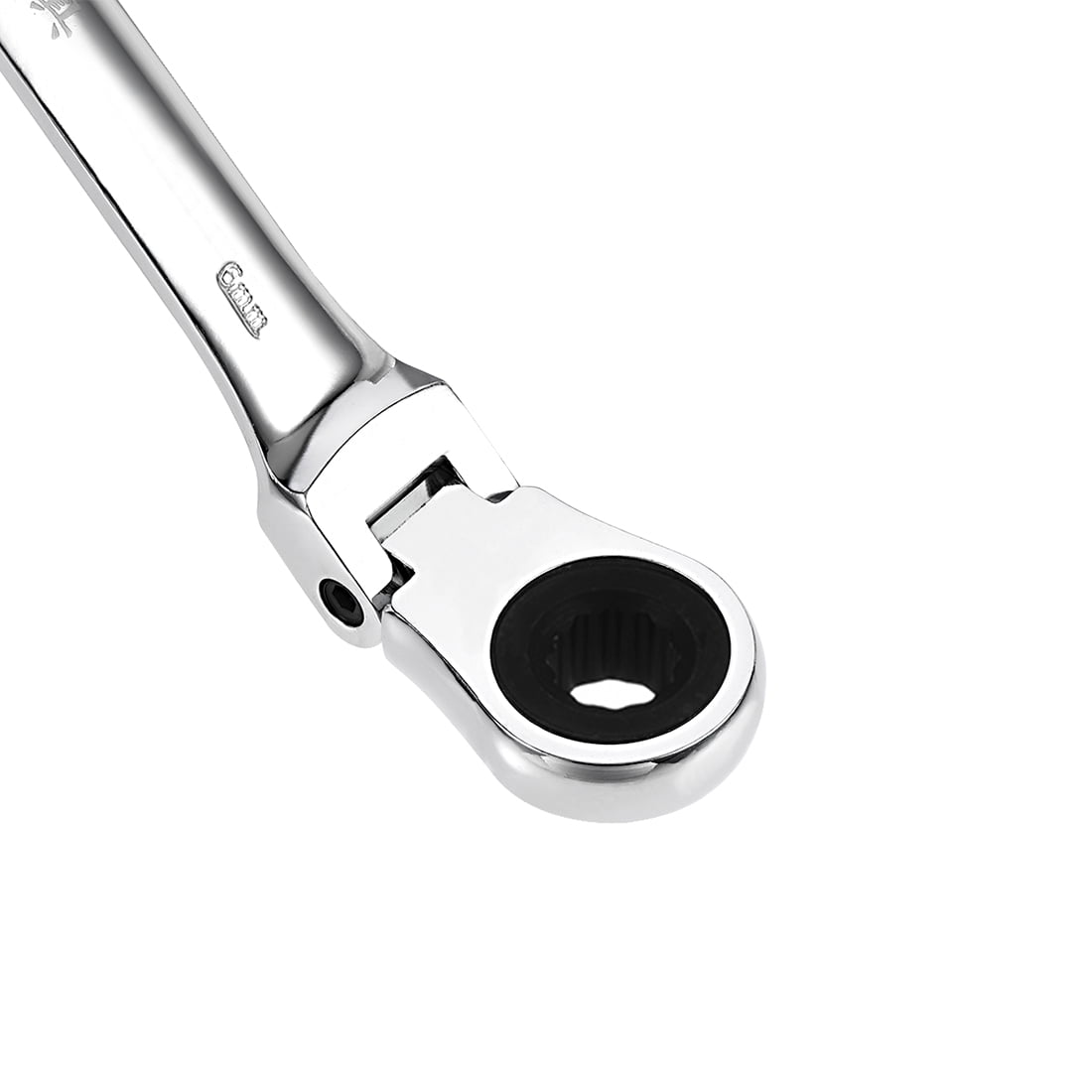 Unique Bargains Flex-Head Ratcheting Wrench Metric 72 Teeth 12 Point Design 6mm