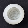 thumbnail image 3 of Valentine's Day Theme DIY Candle Food Grade Silicone Molds Handmade Soap Mold Mousse Chocolate Cake Mold Rose White 89x71mm Inner Diameter: 56mm, 3 of 5