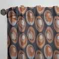 thumbnail image 3 of Designart 'Champignons Pattern On Black' Modern & Contemporary Curtain Panel, 3 of 5