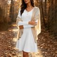 thumbnail image 6 of Tqcoqu Dresses for Women Long Sleeve Button V Neck Lightweight Ribbed Knit Casual Babydoll A Line Swing Flared Fall Dresses, 6 of 8