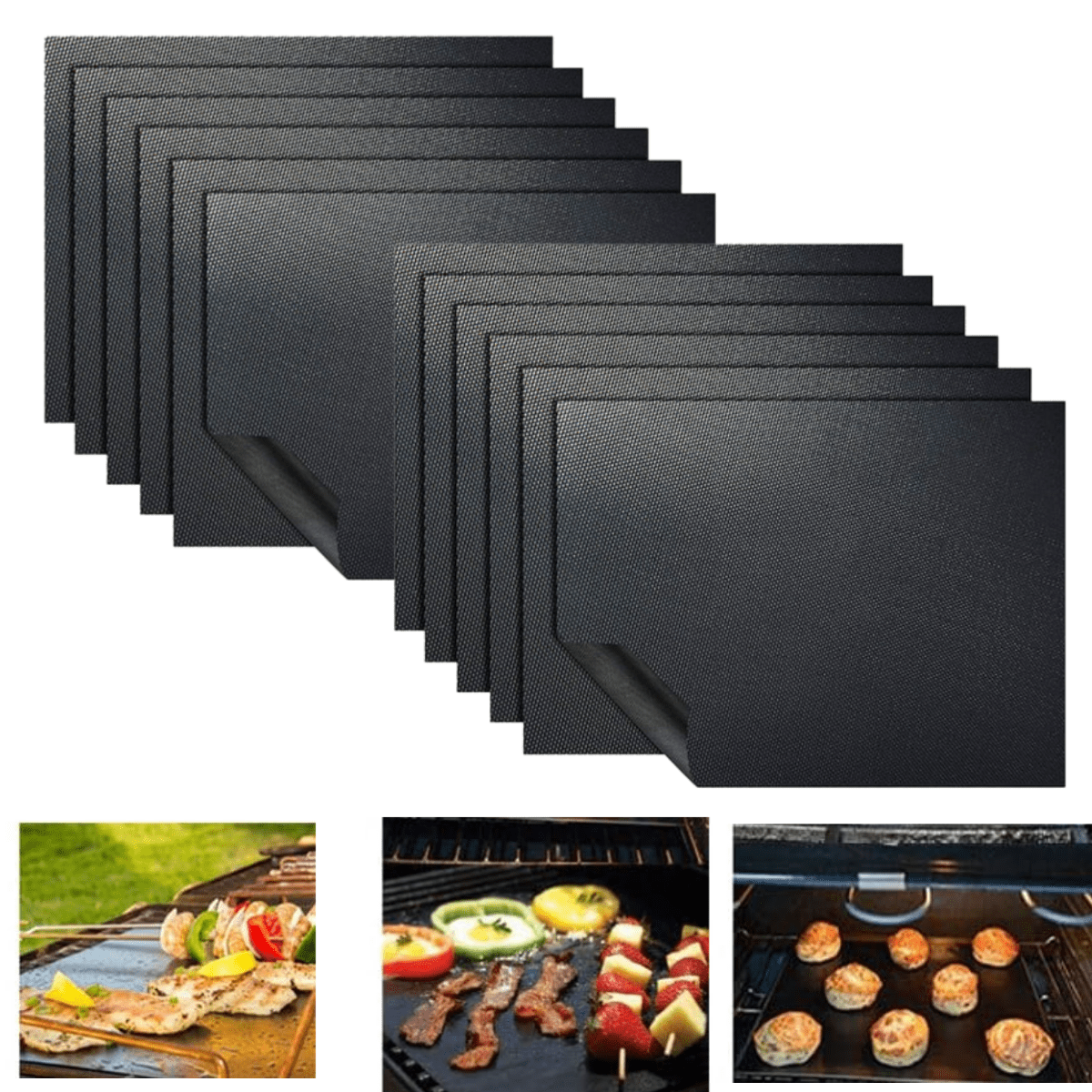 Grill Mat Set of 10,Grill Mats for Outdoor Grill,Grill Mat, Barbecue