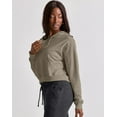 thumbnail image 2 of Hanes Originals Women's French Terry Cropped Hoodie Oregano Heather 2XL, 2 of 4