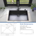 thumbnail image 5 of 30-inch Drop In/Top Mount Single Bowl 18-Gauge Stainless Steel Kitchen Sink, 5 of 7