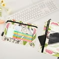 thumbnail image 4 of Cute Cartoon Cheerful Zebra 2 Pack Pencil Pouch for 3 Ring Binder Smooth Zipper Folders with Pockets Clear Window Pencil Case, 4 of 6