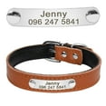 thumbnail image 2 of Didog Personalized PU Leather Small Dog Collar Free Engraving Cat Pet Puppy ID Name Number, 2 of 7