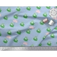 thumbnail image 3 of Soimoi Velvet Fabric Lotus & Frog Kids Print Sewing Fabric Yard 58 Inch Wide, 3 of 3