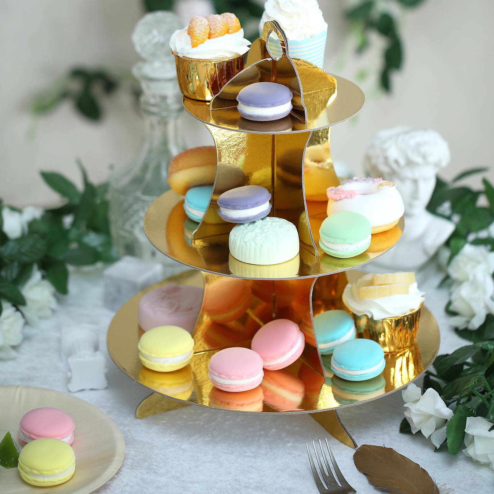 Efavormart 3 Tier 14" Cardboard Cupcake Stand Cupcake Holder Dessert