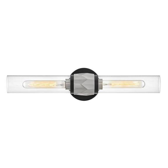 Ellison 2 - Light Black And Brushed Nickel Black Mid Century Modern / Modern - LED Steel Wall Sconce