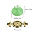thumbnail image 2 of Uxcell 32x26mm Vintage Ceramic Drawer Knobs Pulls for Dresser Bronze/Green 6 Pack, 2 of 6