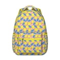 thumbnail image 1 of Retro Lemon Students Backpack Cute Yellow Fruit School Bag with Vintage Floral Design, Comfortable and Durable, 1 of 6