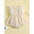 thumbnail image 2 of Newborn Infant Toddler Baby Girl Romper Princess Lace Tulle Sequnis Jumpsuit Playsuit Birthday Party Clothes, 2 of 8