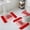 Red, variant on Eucalyptus Green Bath Mat 3 Piece Bathroom Rug Set, Stripes Bottle Flower Cactus Plant Non Slip Bath Rug Contour Mat and Toilet Lid Cover, Absorbent Shower Mats Soft Bath Rugs and Mats Sets