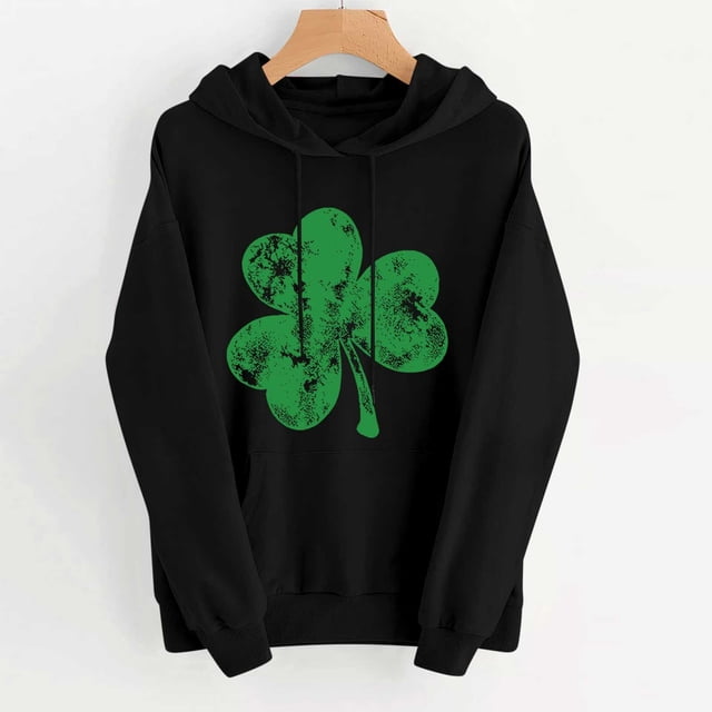 Pantalons pour Femmes Imprimé Saint-Patrick Décontracté Manches Longues Sweat à Capuche Ample Saint-Patrick