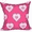 Pink, variant on Simply Daisy 16" x 16" Valentine Print Pillow, Pink