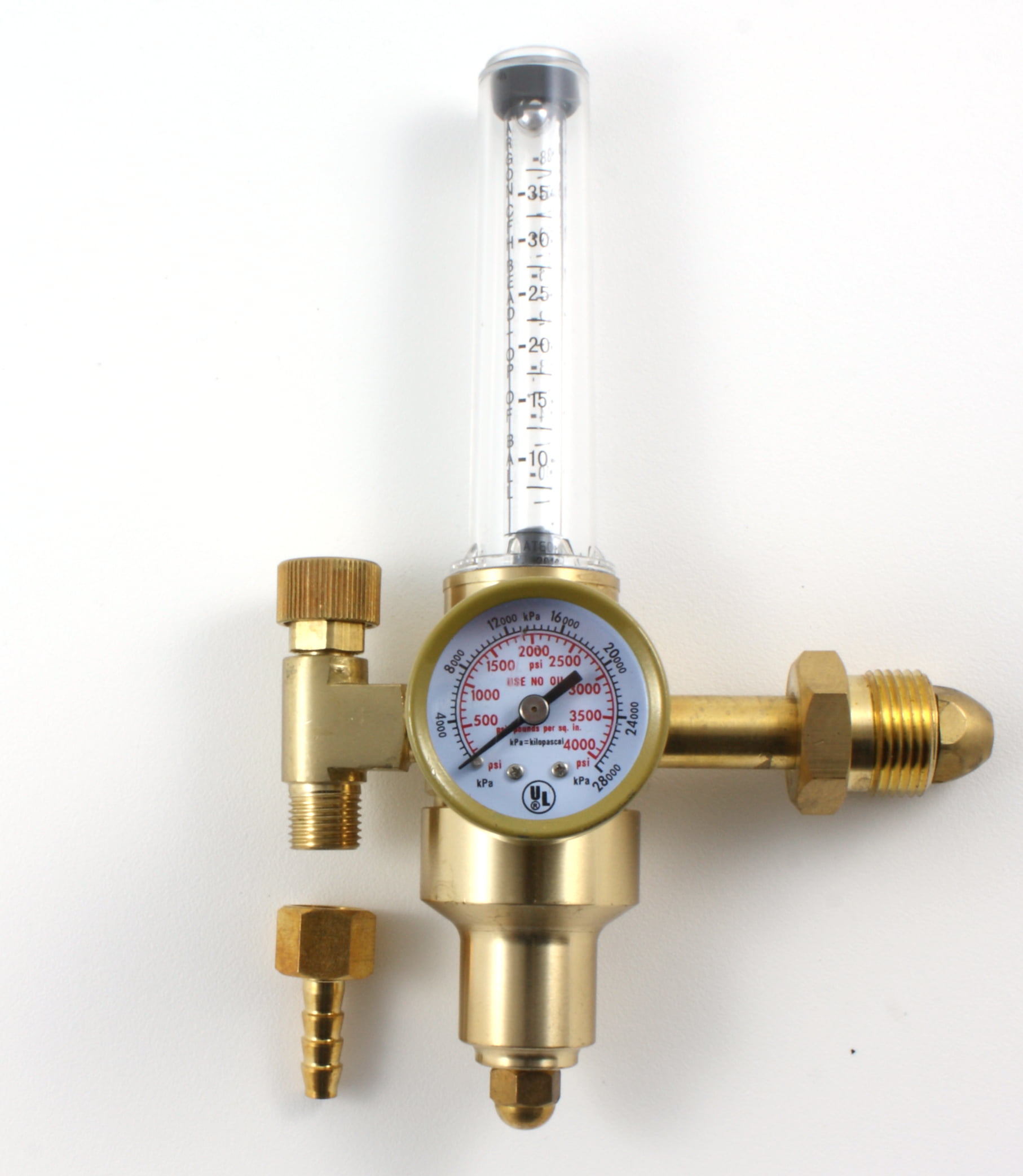 Argon CO2 Tig MIG Flowmeter HDV SÜA Welding Regulator Welder Gauge SÜA with 10 Feet Argon Hose- CGA580 