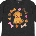 thumbnail image 4 of Inktastic Cute Puppy Valentine with Hearts and Bones Boys or Girls Long Sleeve Toddler T-Shirt, 4 of 5