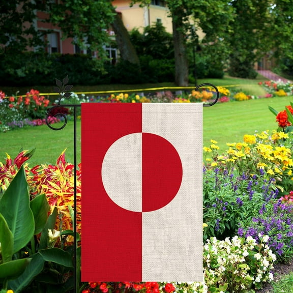 Greenland Garden Flag 12x18 Inch Double Sided For House Yard Indoor Outdoor Decor