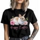 thumbnail image 4 of Camisetas casuales de manga corta con estampado de conejo de Pascua para hombre, 4 of 8