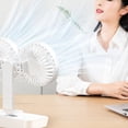 thumbnail image 5 of Ventilador de Doble Cara, Ventilador Doble Oscilante de Escritorio, Ventilador Oscilante de Escritorio Doble, Viento de 4 Engranajes Recargable por USB, 5 of 5